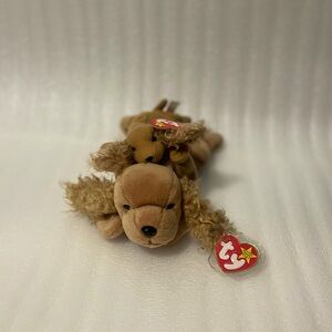 Ty Original Beanie Baby “Spunky” 🐶 + Teenie Beanie McDonald’s “Spunky” (1993) 🐶